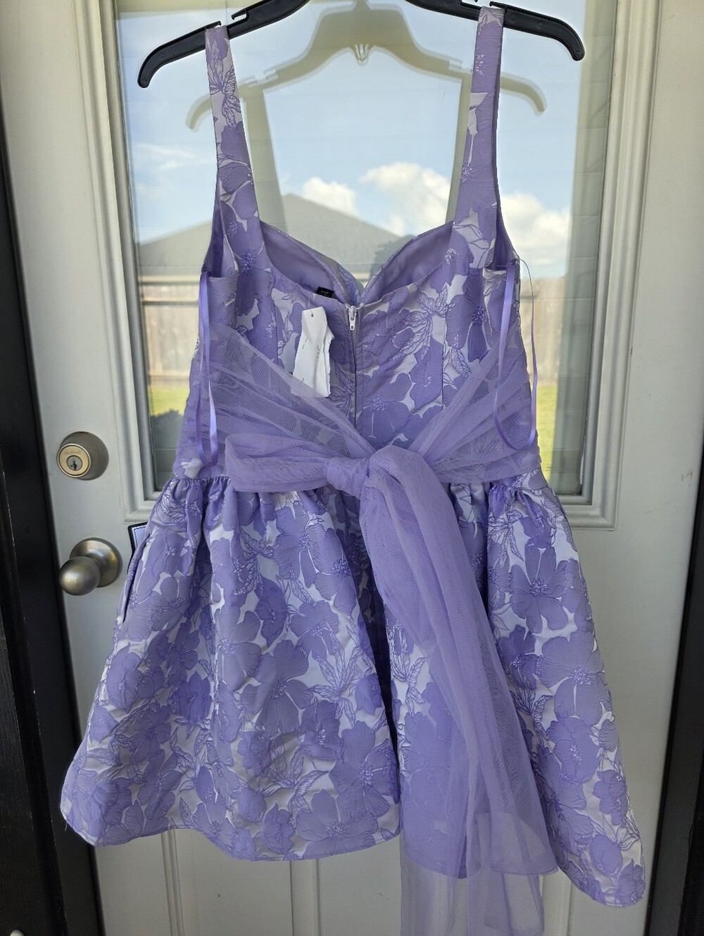 B. Darlin Floral Fit & Flare Dress Juniors 13/14 Lilac Sleeveless Party NWT $139 - Picture 10 of 12